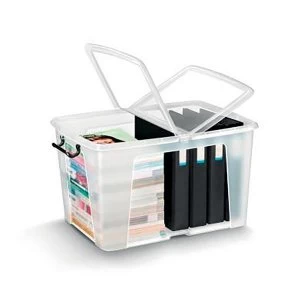 Image of Strata 65 Litre Smart Storage Box Clear