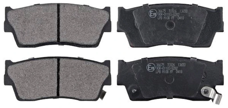 Image of A.B.S. 36675 Brake pad set with acoustic wear warning Brake Pad Set,disc brake (402)