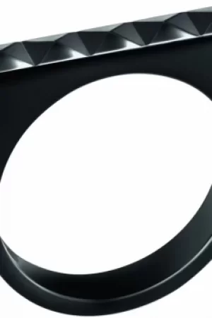 Image of Ladies Calvin Klein Black Ion-plated Steel Size L Edge Ring KJ3CBR100106