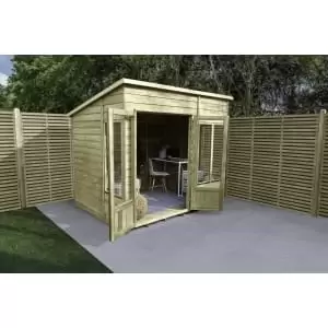 Image of Forest Garden Oakley 8 x 6ft Overlap Pent Summerhouse with Assembly