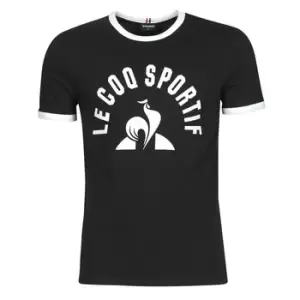 image of Le Coq Sportif ESS Tee SS No. 3 M mens T shirt in Black. Sizes available:XXL,S,M,L,XL,XS