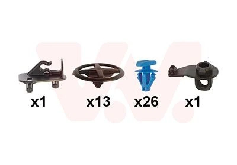Image of VAN WEZEL Mounting Kit, bonnet VAN WEZEL 3356797