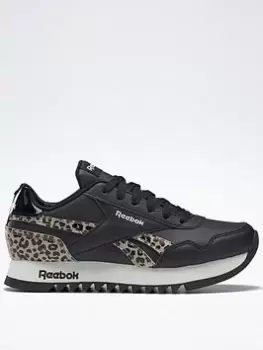 Image of Reebok Royal Classic Jogger 3 Platform Shoes, Black, Size 10.5 Younger