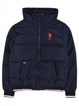 Image of U.S. Polo Assn. Boys Padded Jacket - Navy, Size Age: 4-5 Years