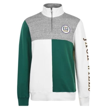 Image of Jack Wills Barberton Half Zip Sweatshirt - Evergreen