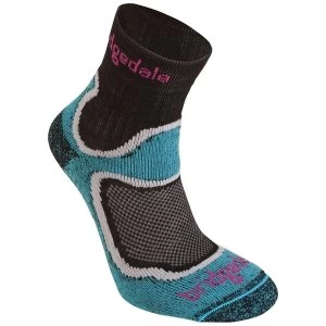 Image of Bridgedale Womens Cool Fusion Run Speed Trail Socks Turquoise Large