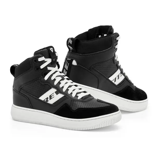Image of REV'IT! Pacer Shoes Black White Size 46
