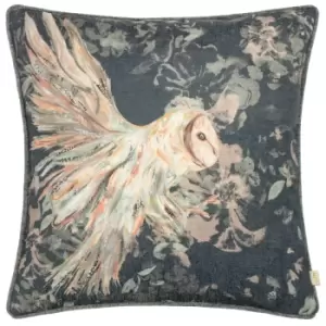 image of Avebury Owl Cushion Navy, Navy / 43 x 43cm / Polyester Filled