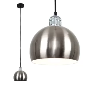 Image of Casco Chrome Pendant with Brushed Chrome Arco Shade