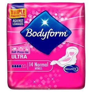 image of Bodyform Ultra Fit Normal Winged 14 Pack