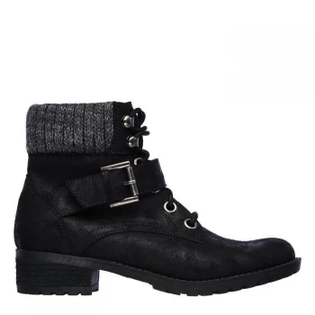 Image of Skechers Down TZ Womens Ankle Boots - Black
