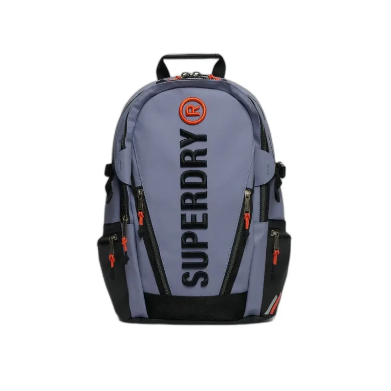Image of Superdry Womens embroidered backpack Superdry Tarp Bleu Female TU W9110391A-F2M