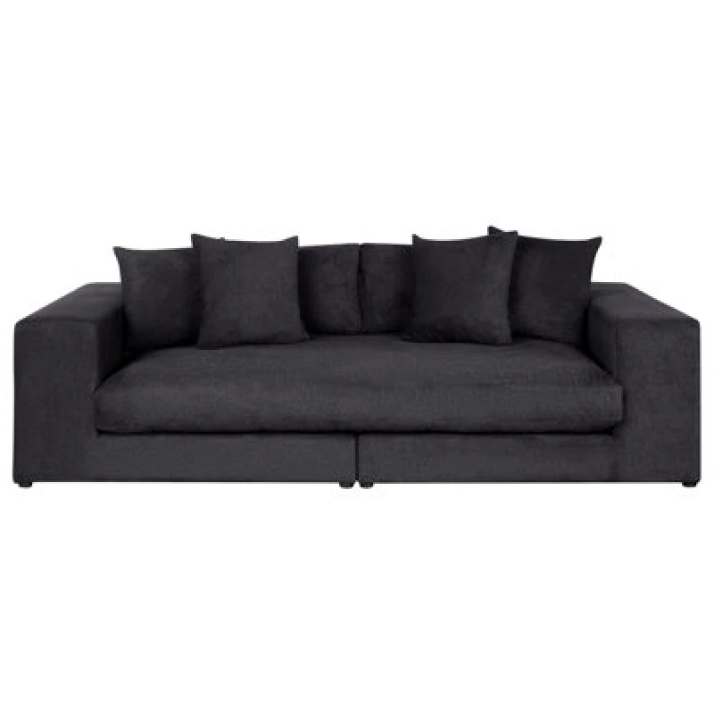 Image of Beliani Sofa 3 Seater Glorvika Fabric Black