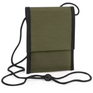 image of Recycled Neck Pouch (One Size) (Military Green) - Bagbase