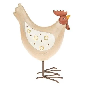 image of Henrietta Hen Cream Wing Large Ornament