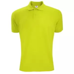 image of SG Mens Polycotton Short Sleeve Polo Shirt (S) (Lime)