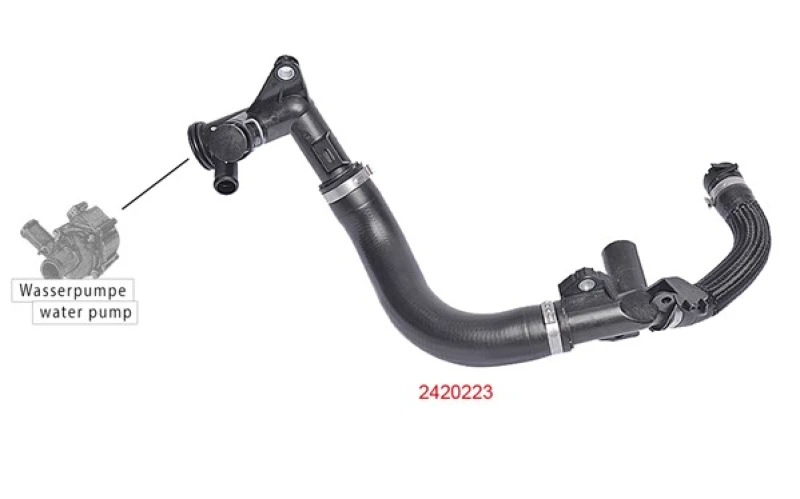 Image of Radiator hose METZGER 2420223