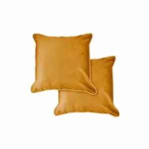Image of Emma Barclay Pair Chelsea Cushion Cover 17 x 17" Ochra (pair)