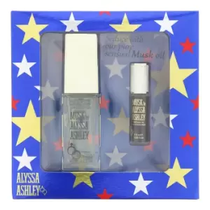 image of Alyssa Ashley Musk Eau de Toilette For Her 50ml & Parfum Oil 7.5ml Gift Set