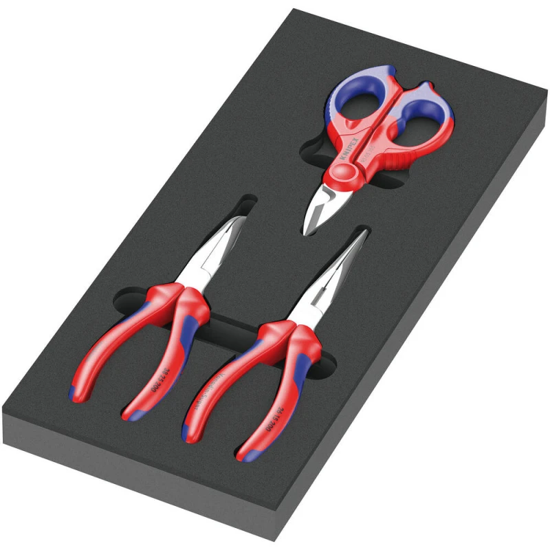 Image of Wera 9781 Foam Insert Tray and 3 Piece Knipex Pliers and Scissors Set 5150181001