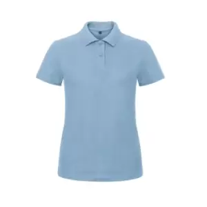 Image of B&C Womens/Ladies ID.001 Plain Short Sleeve Polo Shirt (S) (Light Blue)