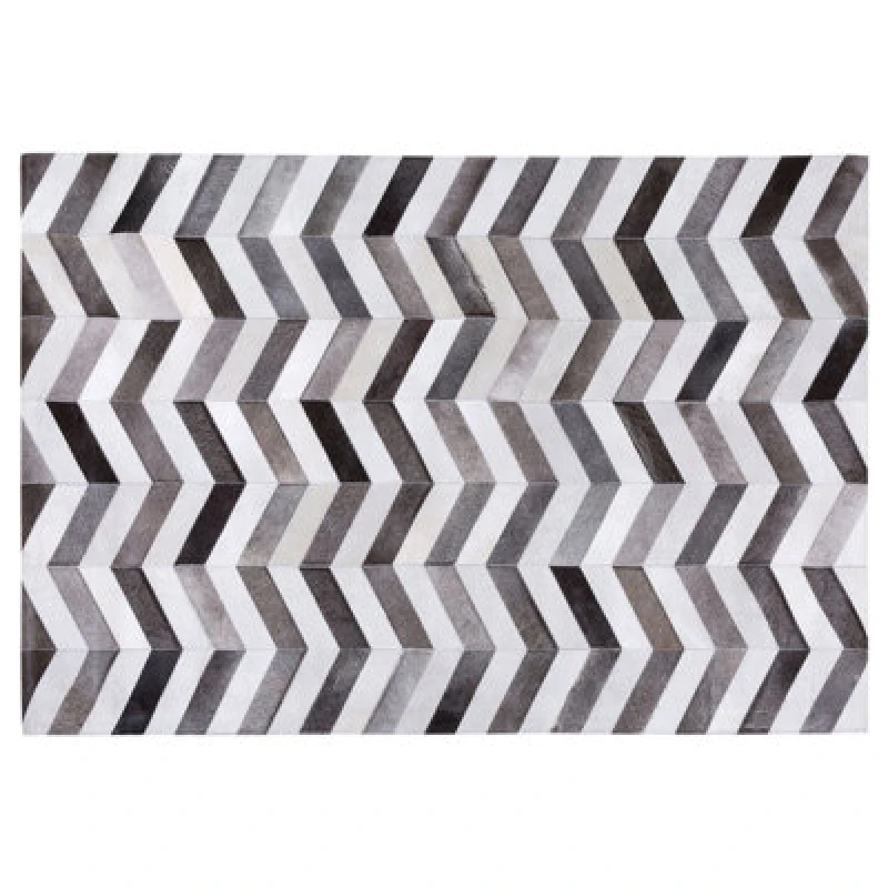 Image of Beliani Rug Aksaz Multicolour 140 X 200 Cm Leather