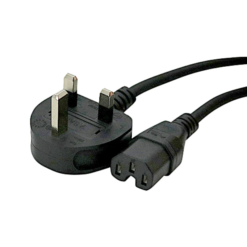 Image of Cablenet 2m UK (13 Amp) - IEC C15 Hot Condition Black H05RN-F 1.0mm Po