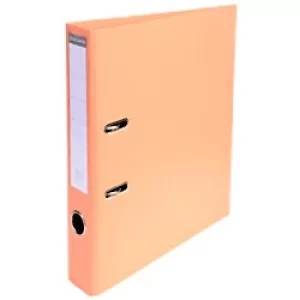 Image of Prem'Touch Lever Arch File PVC A4, S50mm 2 Ring, Salmon, Pack of 10