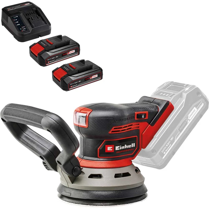 Image of Einhell Professional TP-RS 18/32 Li BL 18v Cordless Brushless Disc Sander 125mm TP-RS 18/32 Li BL Batteries: 2 x 2.5ah Li-ion