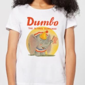 Image of Dumbo Flying Elephant Womens T-Shirt - White