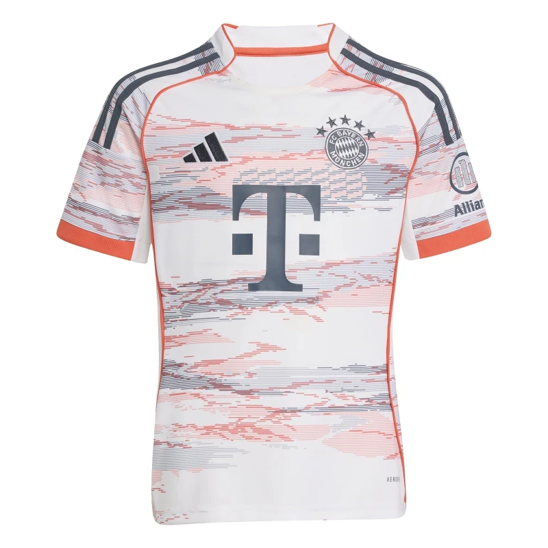Image of adidas Bayern Munich Away Shirt 2025 2026 Juniors White male 7-8 Years