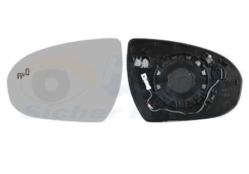 Image of VAN WEZEL Wing mirror glass VAN WEZEL 8264835