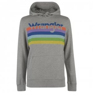 image of Wrangler Rainbow Hoodie - Mid Grey Mel