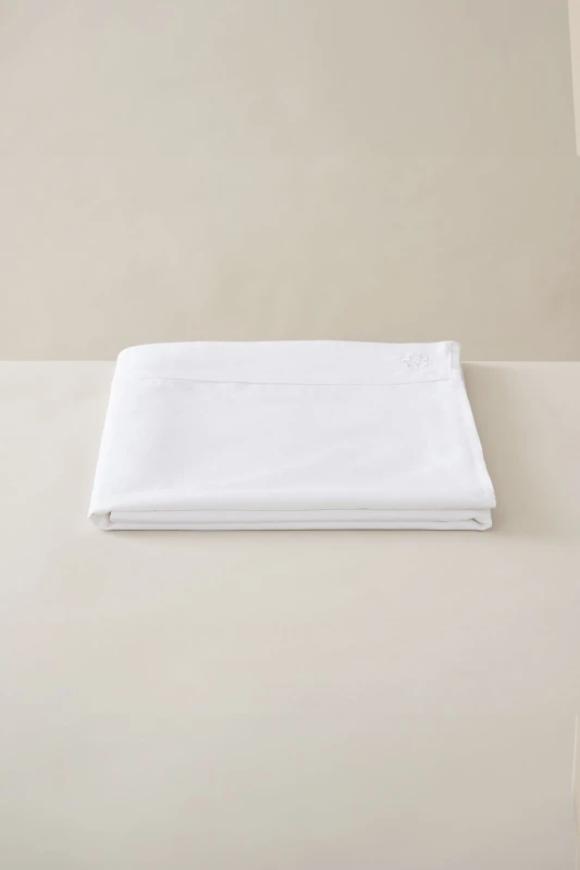 Image of Ted Baker 'TB Plain Dye' Cotton Sateen Flat Sheet in White Size: Super King White Super King Unisex 5016709637947