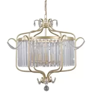 Netlighting Classic Hanging Pendant Golden Champagne 6 Light, E14