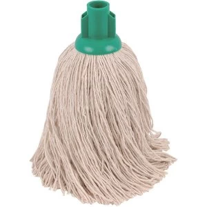 image of Robert Scott and Sons 16oz Twine Yarn Socket Mop Head for Rough Surfaces Green Pack 10