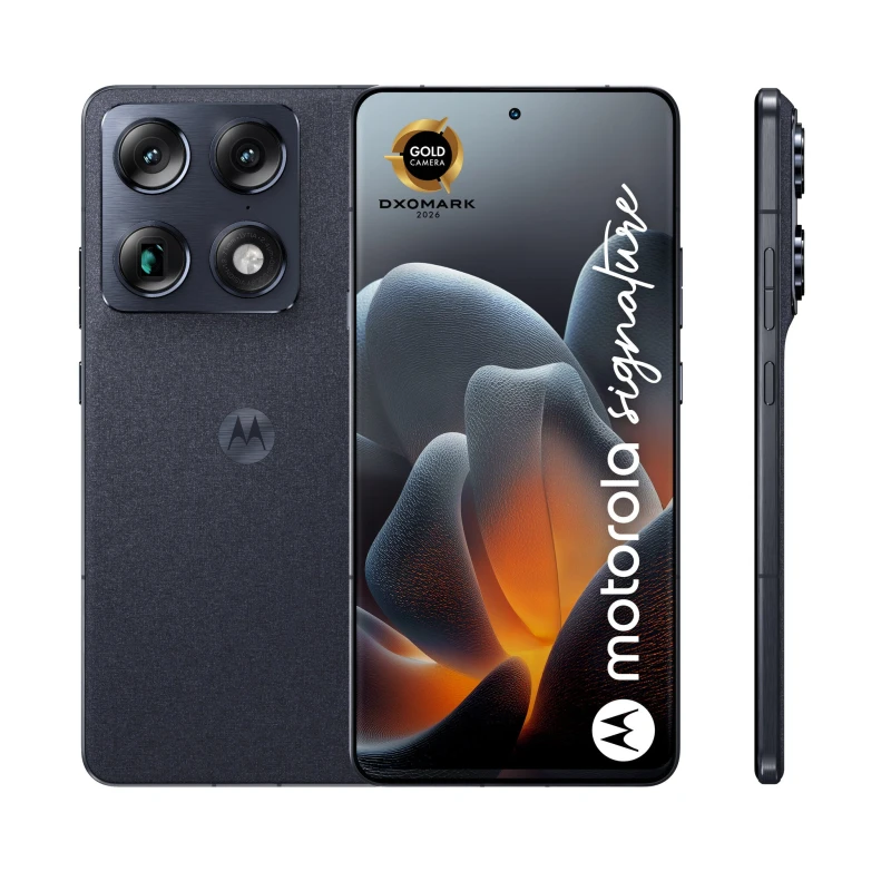 Image of Motorola Motorola signature 17.2cm (6.78") Dual SIM Android 16.0 5G USB Type-C 16GB 512GB 5200 mAh Dark Blue PBAB0000GB