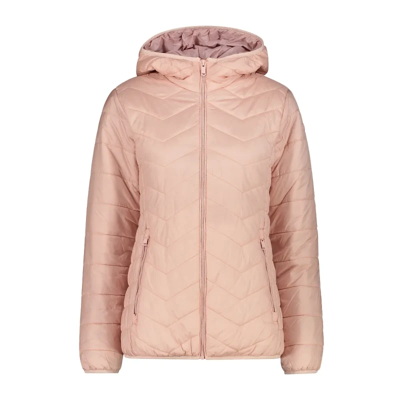 Image of CMP Hooded quilted jacket with diagonal seams For Her CMP Rose Female XL