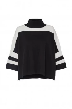 image of French Connection Mozart Colour Block Jumper Black