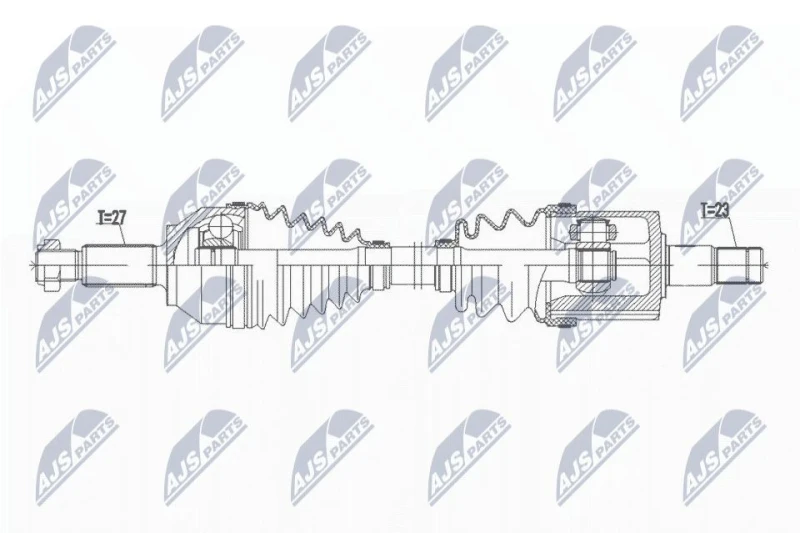 Image of NTY NPW-JG-004 Drive shaft Manual Transmission, Front Axle Right Drive Shaft (13)