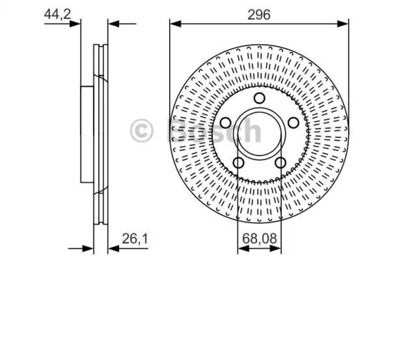Image of Bosch 0 986 479 D15 Brake disc internally vented, Oiled, High-carbon Brake Disc (82)