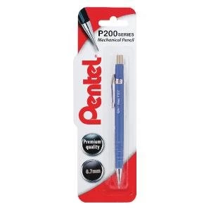 Pentel P200 Automatic Pencil Medium 0.7mm Blue Barrel XP207