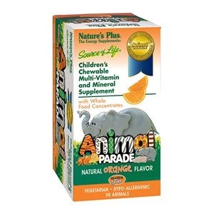 Image of Natures Plus Source of Life Animal Parade Orange Flavor Chewables 180 Tabs