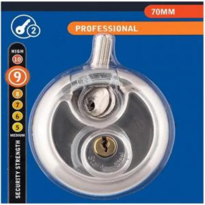 Image of SECURIT Securit - S1111 Discus Padlock Stainless Steel 70mm MPSS1111