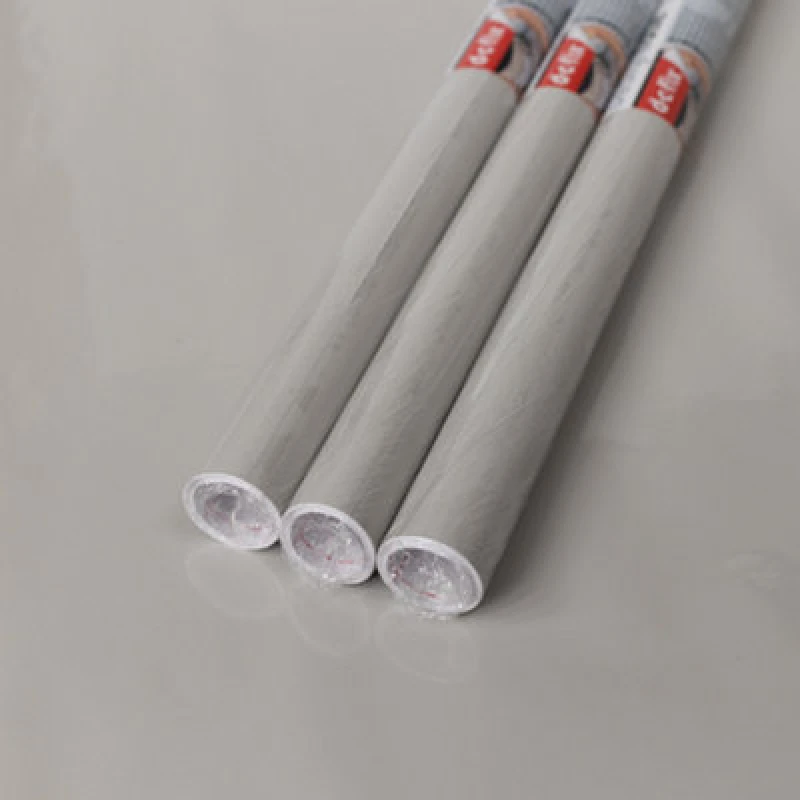 Image of D-C-Fix Plain Glossy Light Grey Self Adhesive Vinyl Wrap Film For Kitchen Doors And Furniture 2M(L) 67.5Cm(W) Pack Of 3 Rolls