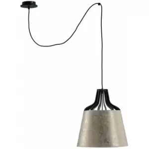 image of Keter Ivo Dome Pendant Ceiling Light Gold, 38cm, 1x E27, 200cm Wire