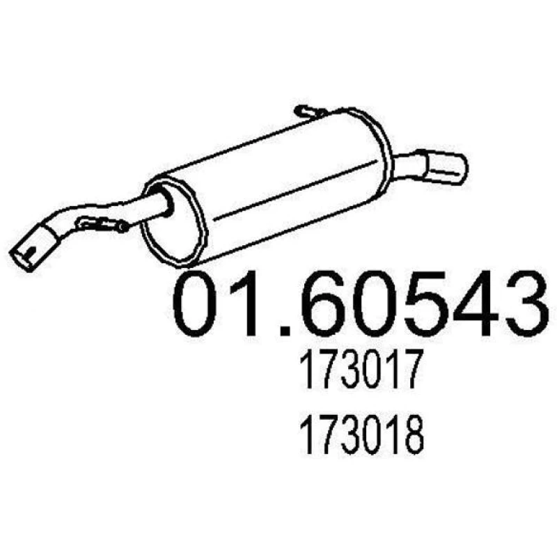 Image of MTS 01.60543 Rear silencer End Silencer (3437)