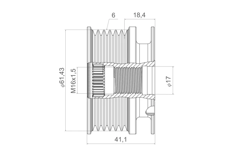 Image of Alternator clutch pulley VALEO 588437