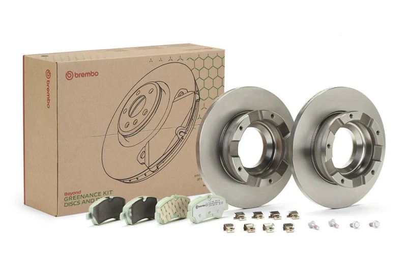 Image of BREMBO Brake discs and pads set BREMBO KT 10 060