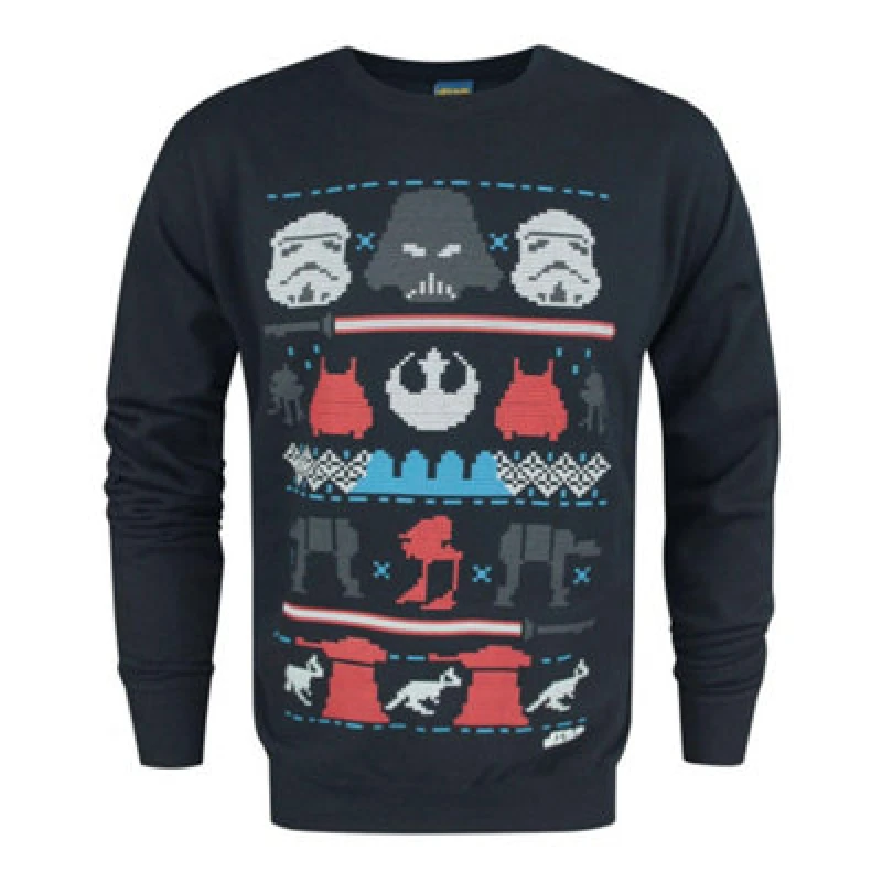 Image of Star Wars Christmas Jumper Blue male